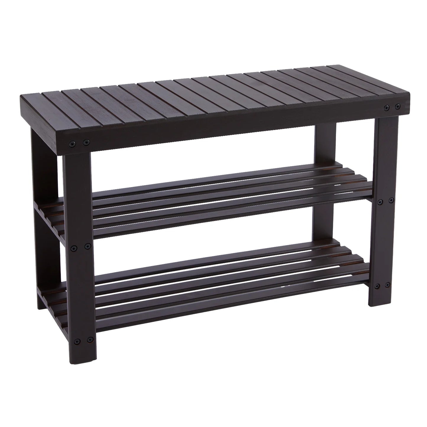 3-Tier Bamboo Shoe Rack Bench – Sturdy Entryway Organizer & Seat (Supports 286 lbs)