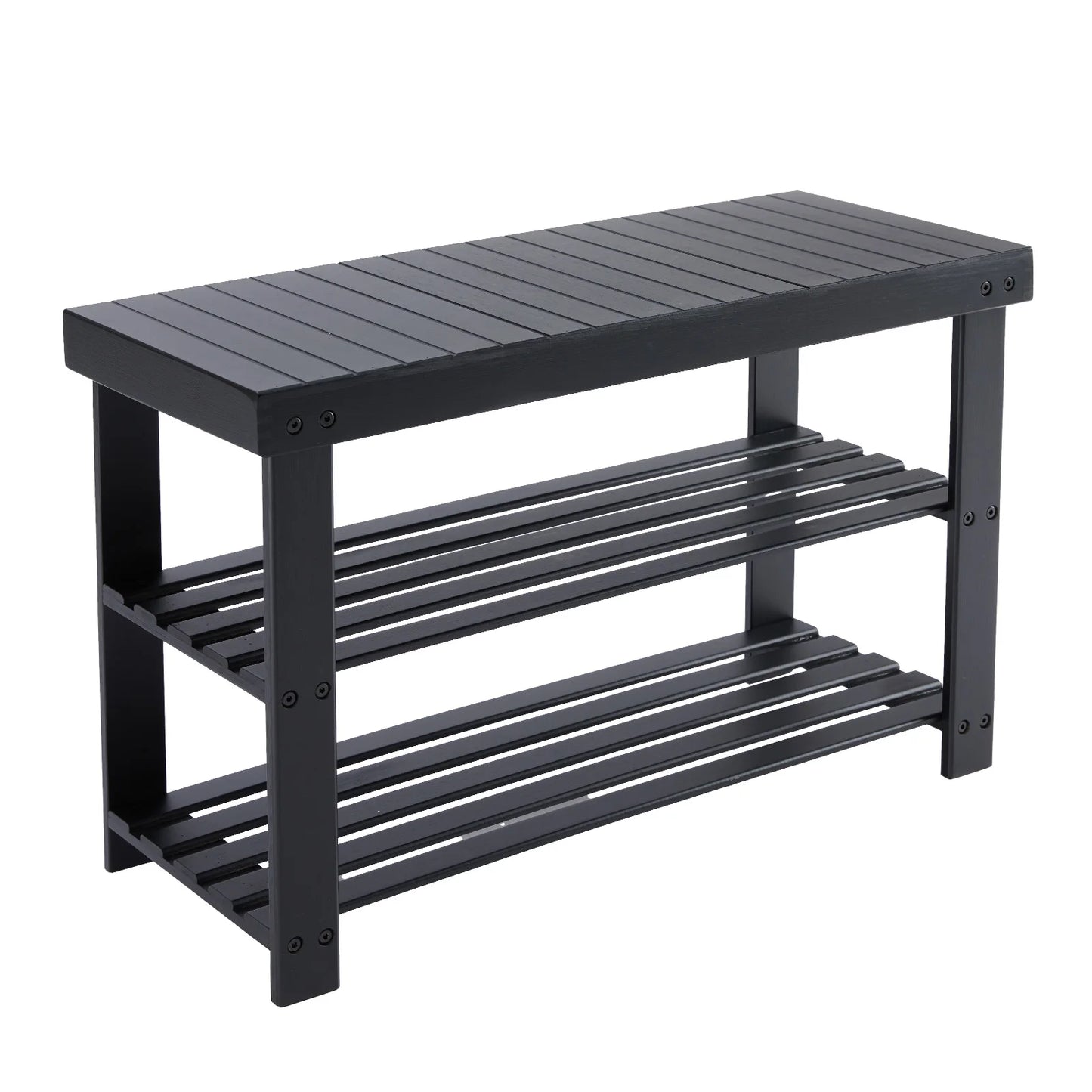 3-Tier Bamboo Shoe Rack Bench – Sturdy Entryway Organizer & Seat (Supports 286 lbs)